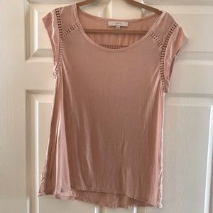 Loft Short-sleeve Blush Top